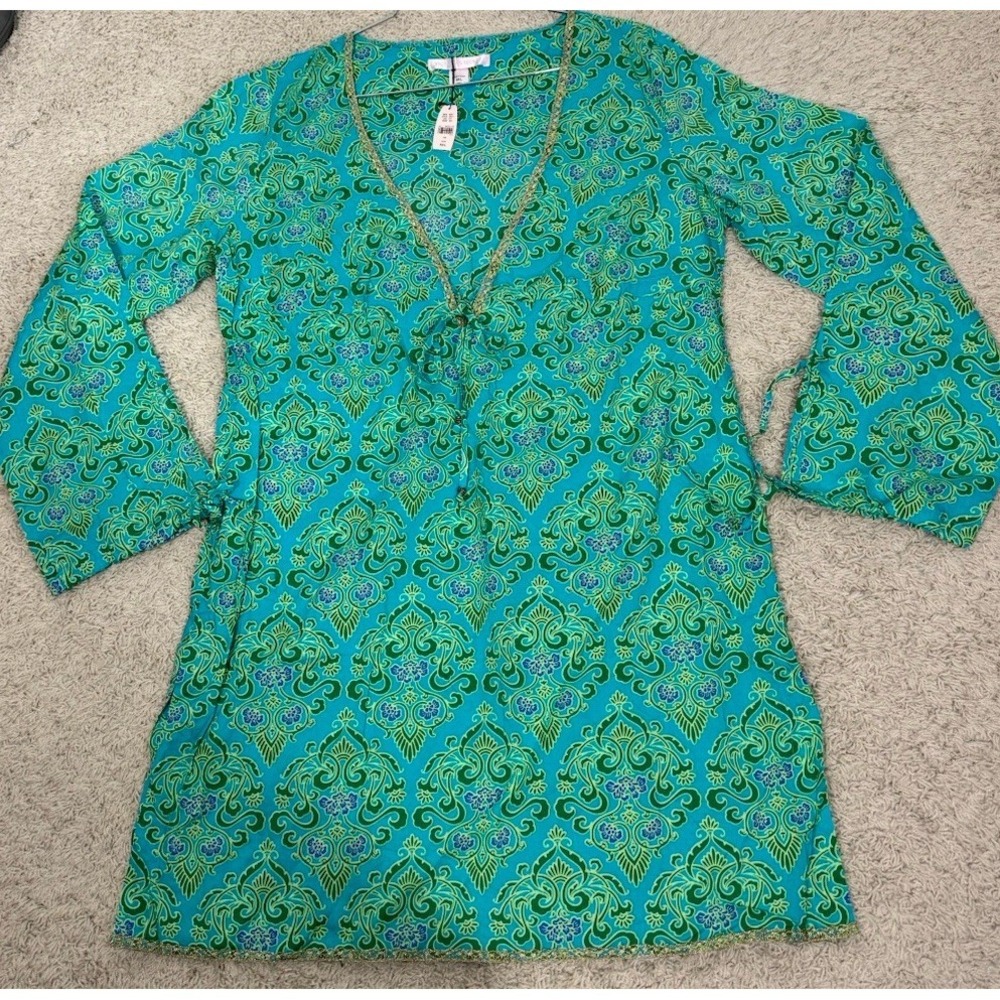 Victoria's Secret Coverup‎ Mini Dress Boho Summer Tropical Beach Resort Size M/L